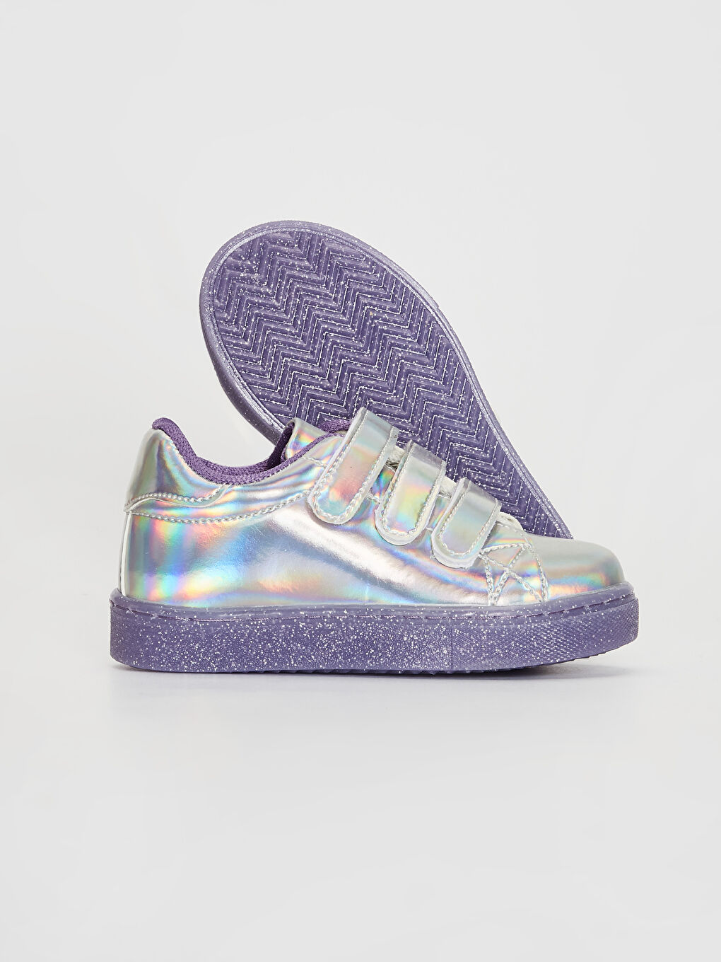 Gri Kız Çocuk Cırt Cırtlı Günlük Ayakkabı-2