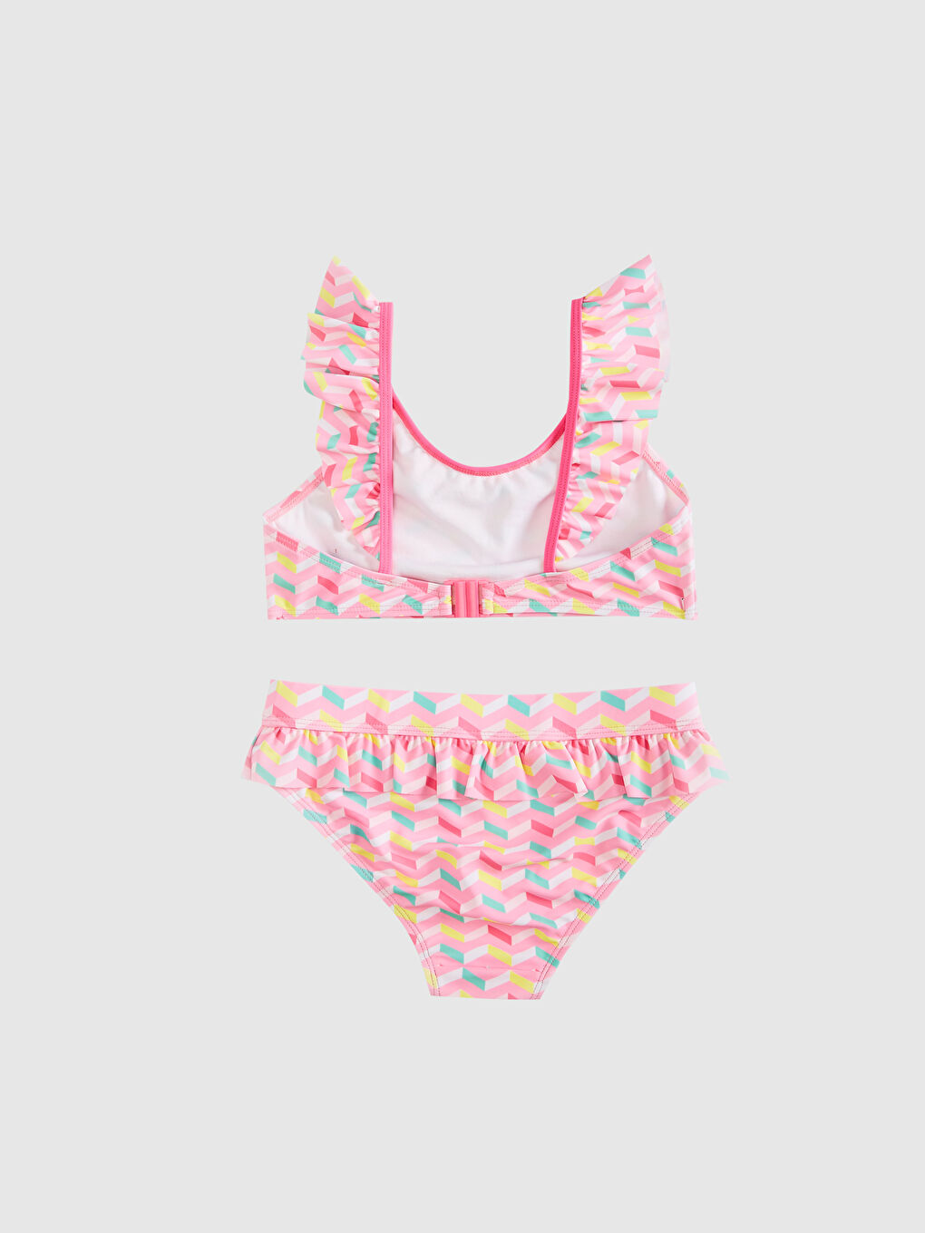 LCW Kids Ensemble Bikini 3 Pièces en Tissu Flexible avec Détails à Volants -0S7098Z4-LT4