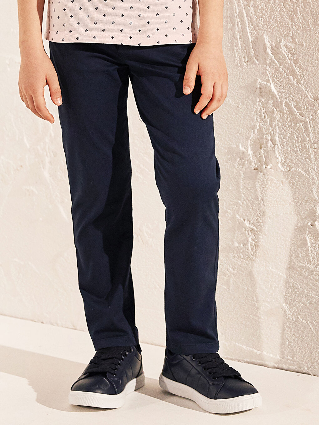 Lacivert Bağcıklı Erkek Çocuk Spor Ayakkabı