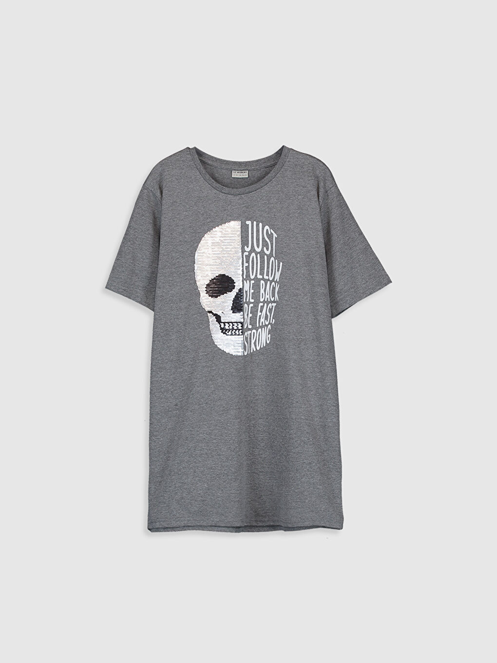 Antrasit Bisiklet Yaka Kısa Kollu Erkek Çocuk Tişört-1