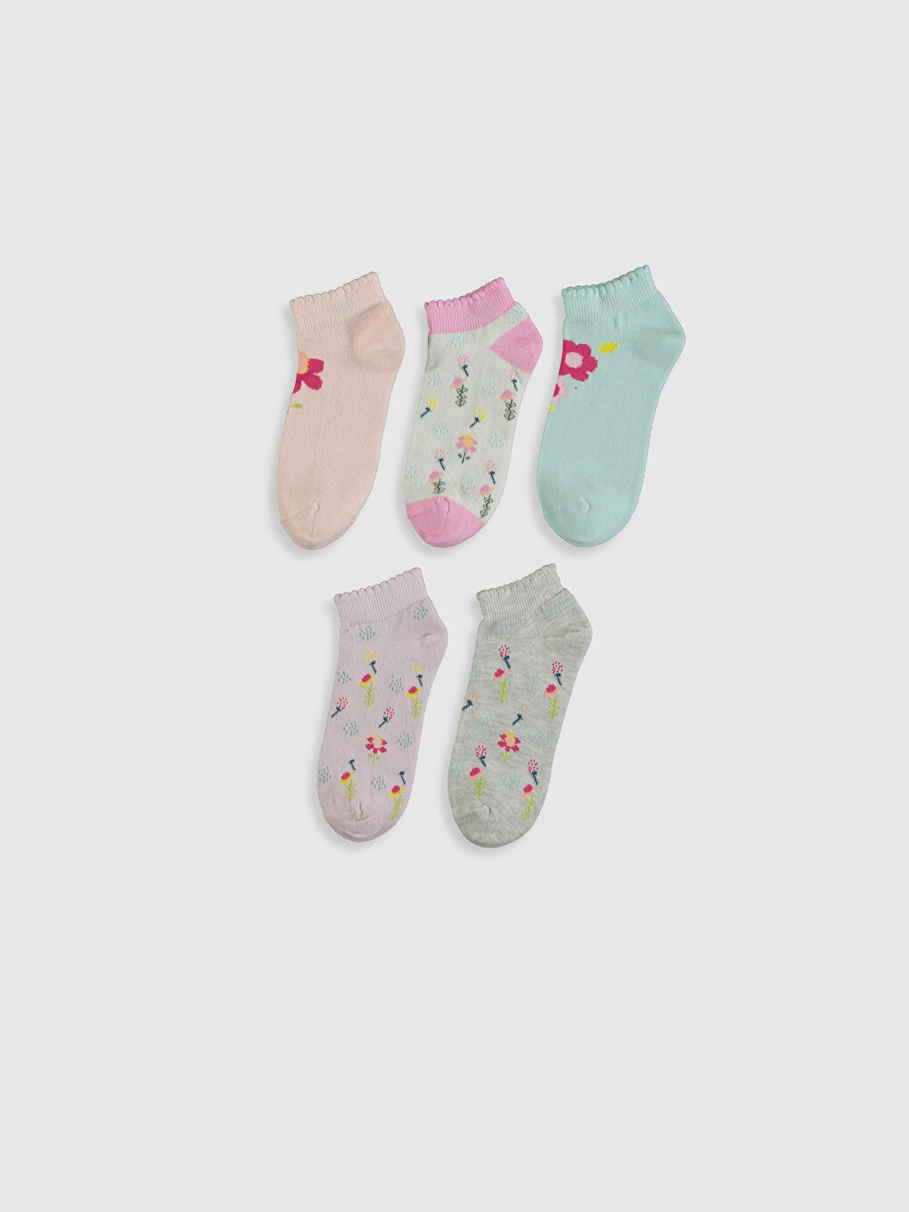 Girl PINK Trainer Socks-1
