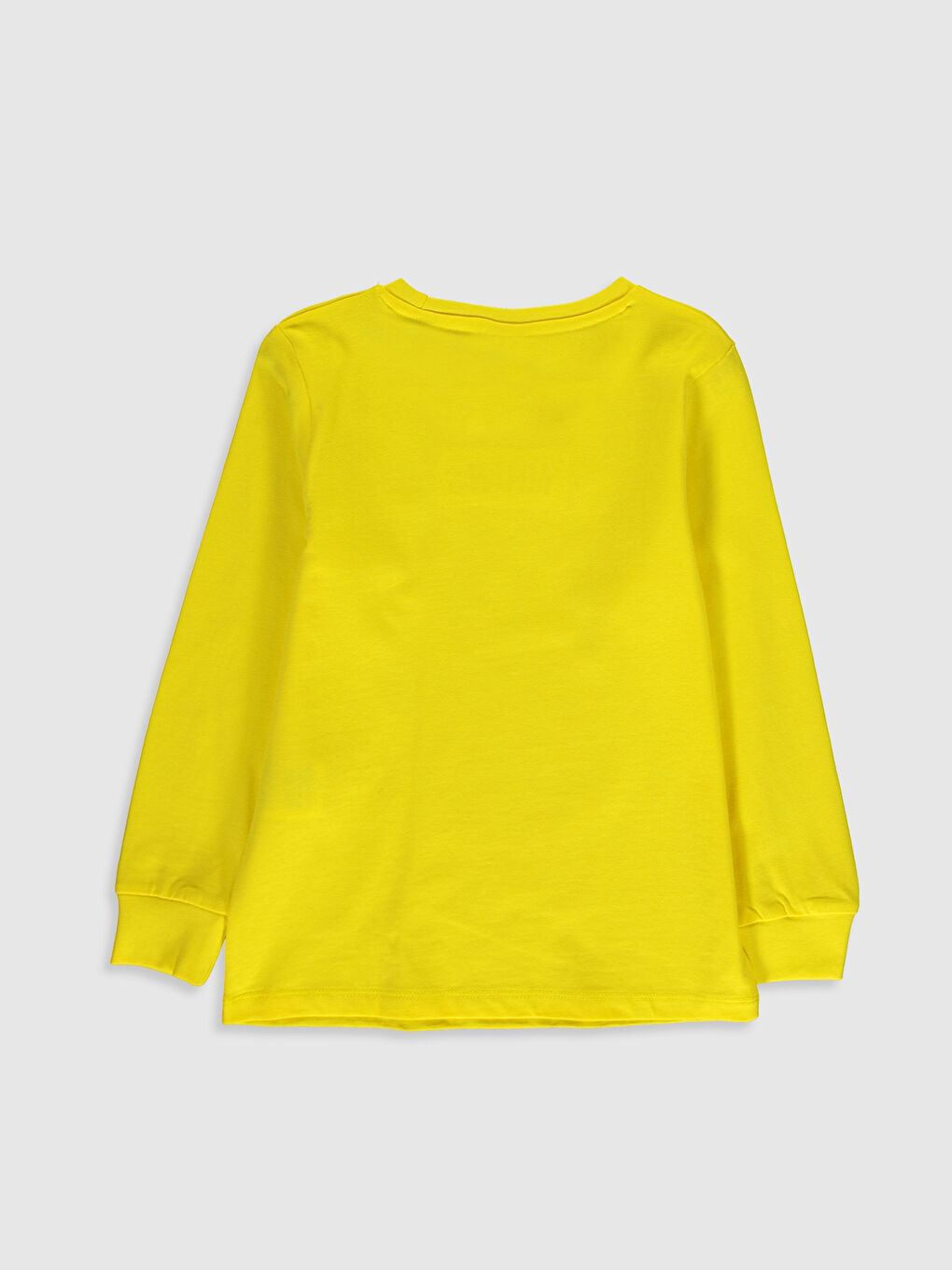 Sarı Bisiklet Yaka Uzun Kollu Erkek Çocuk Tişört-1