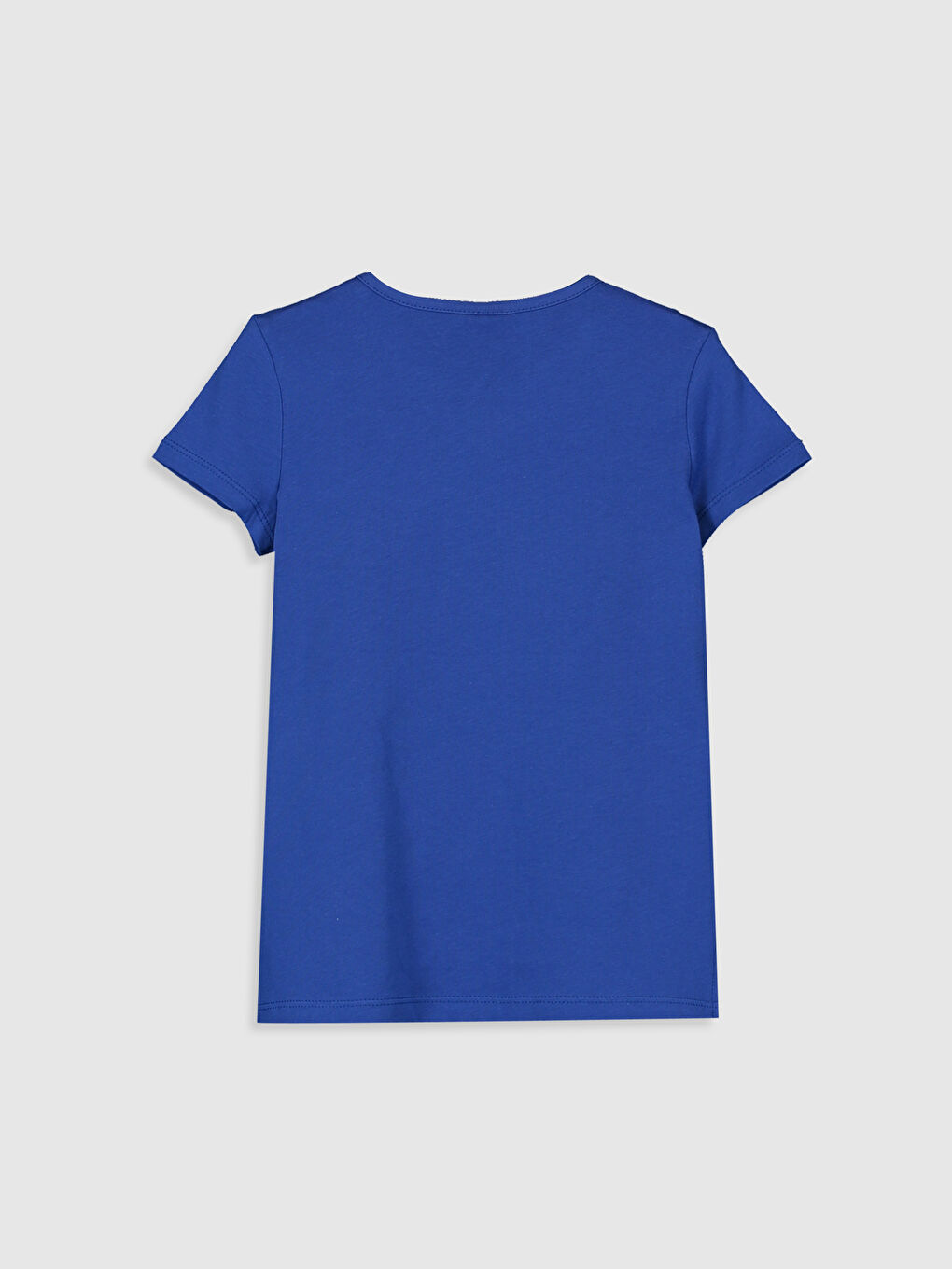 Mavi Bisiklet Yaka Kısa Kollu Kız Çocuk Tişört-1