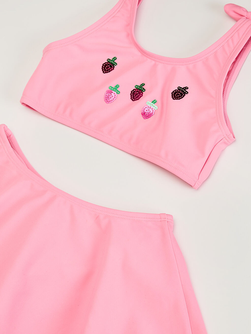 Pembe Kız Çocuk Etekli Bikini-2