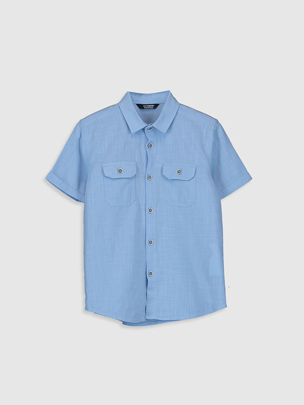 LCW Kids Basic Short Sleeve Boy's Oxford Shirt -0S8201Z4-JUL
