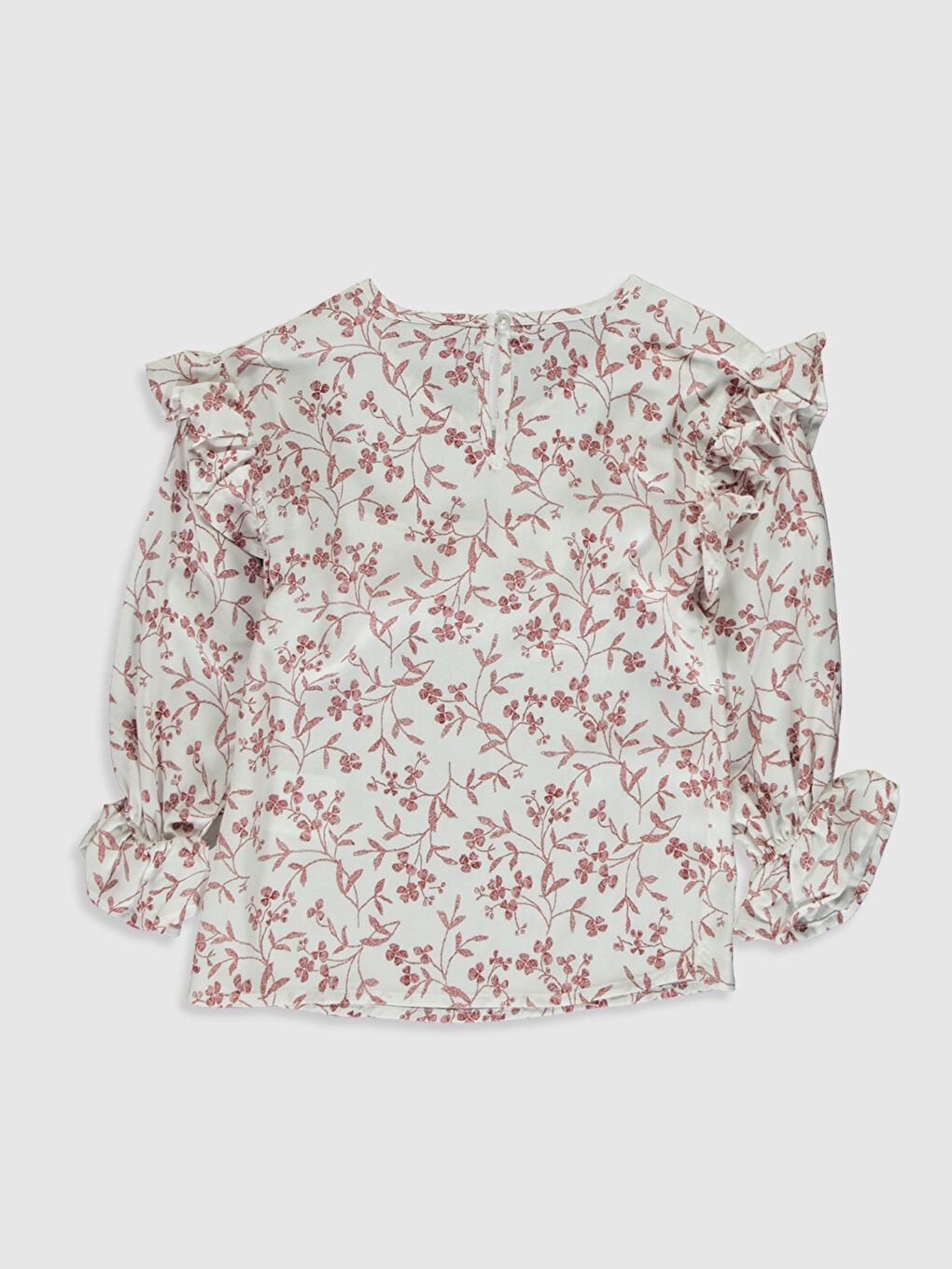 Blouse à Manches Longues pour Filles avec Col Rond-1
