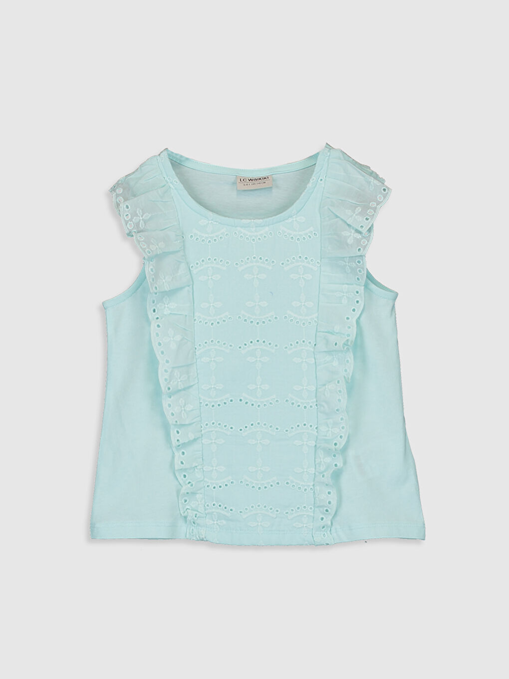 Turkuaz Bisiklet Yaka Kız Çocuk Atlet