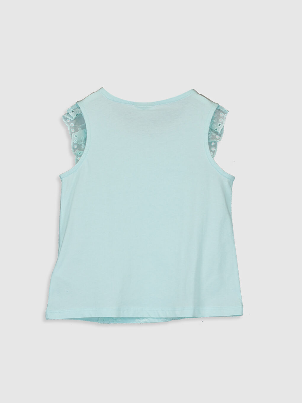 Turkuaz Bisiklet Yaka Kız Çocuk Atlet-1