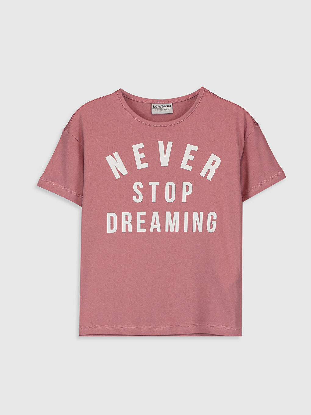 Футболка с круглым вырезом и коротким рукавом для девочек