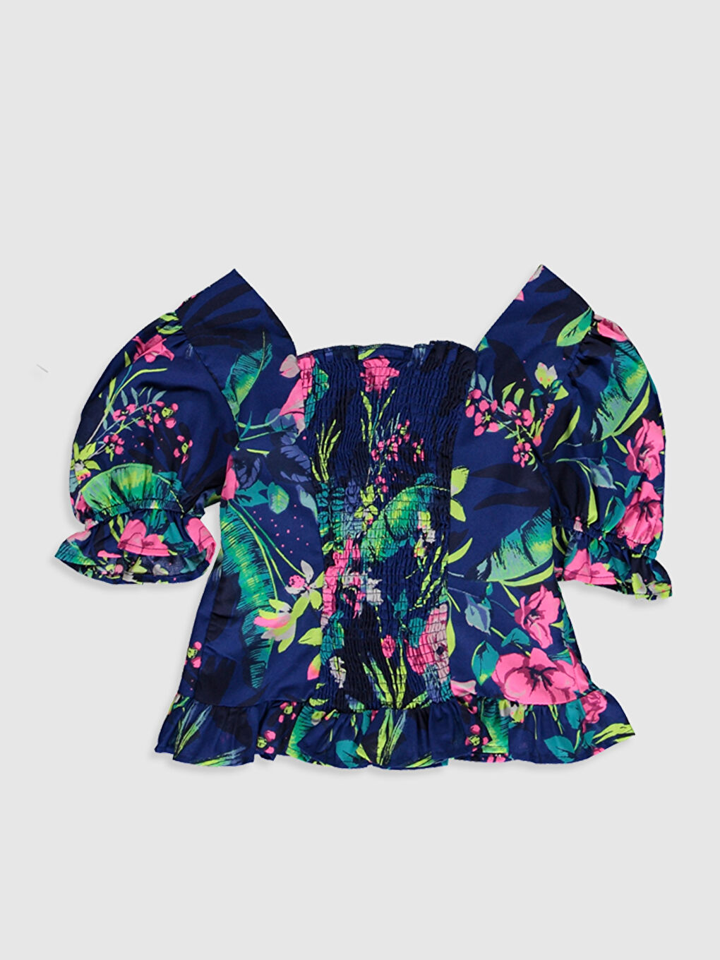 Short Sleeve Girls' Blouse-1