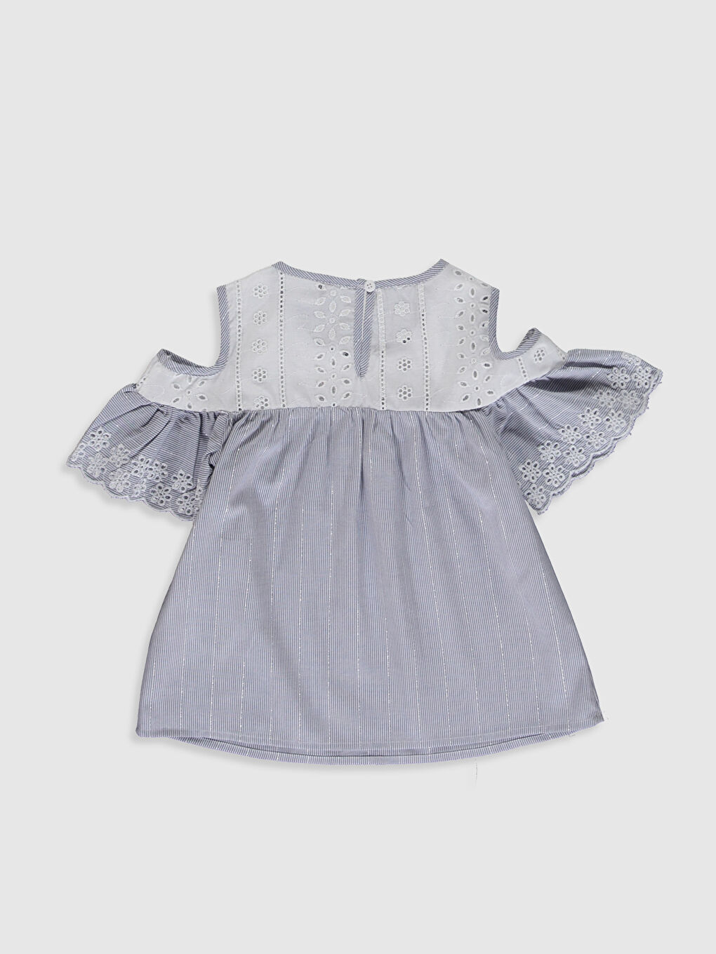 Mavi Bisiklet Yaka Kısa Kollu Kız Çocuk Bluz-1