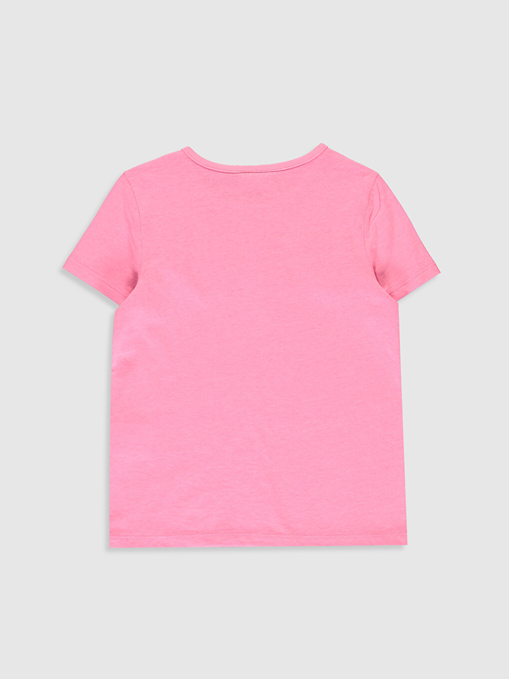 Crew Neck Short Sleeve Girls' T-shirt-2