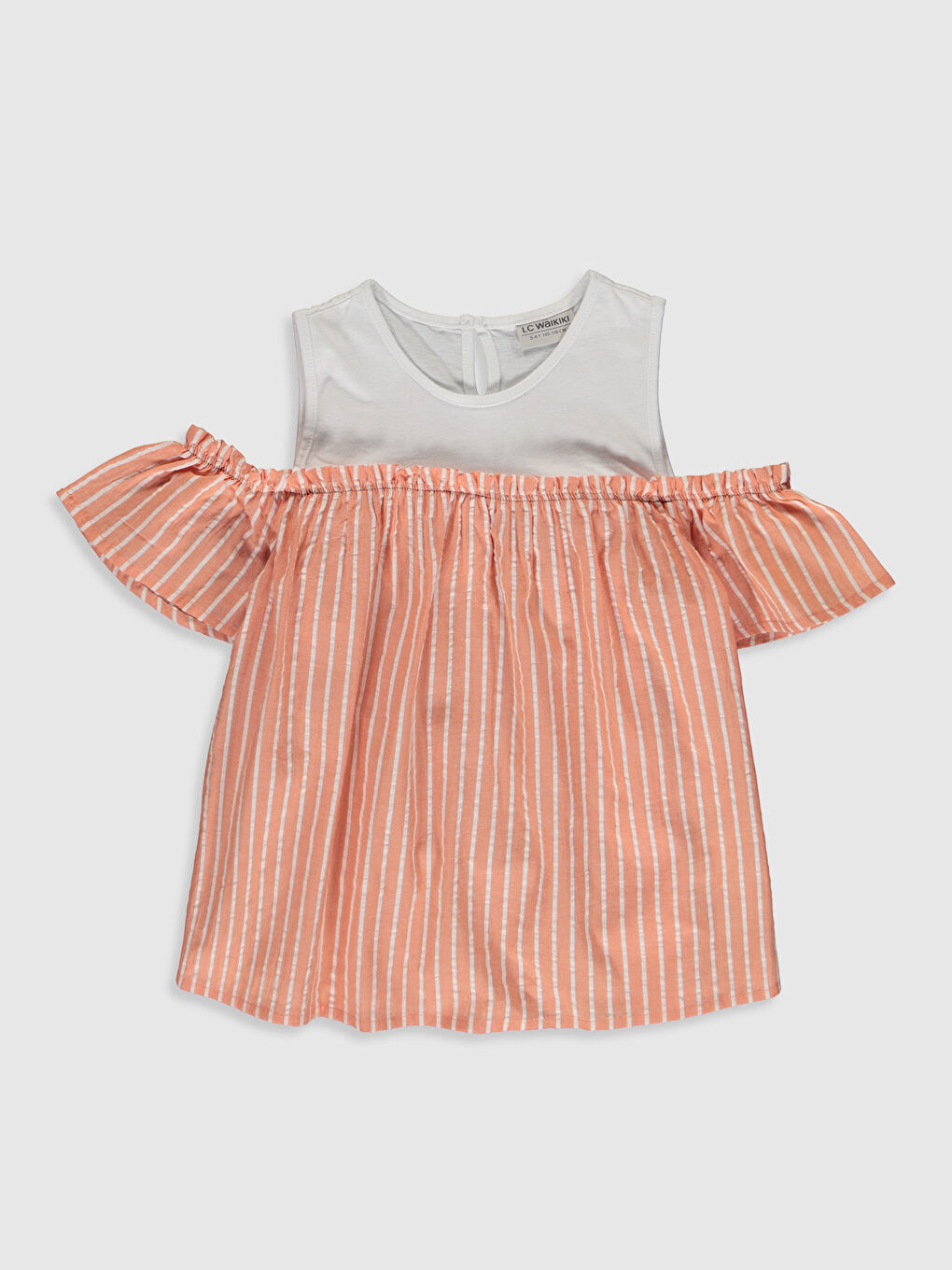 Crew Neck Short Sleeve Girls' Blouse