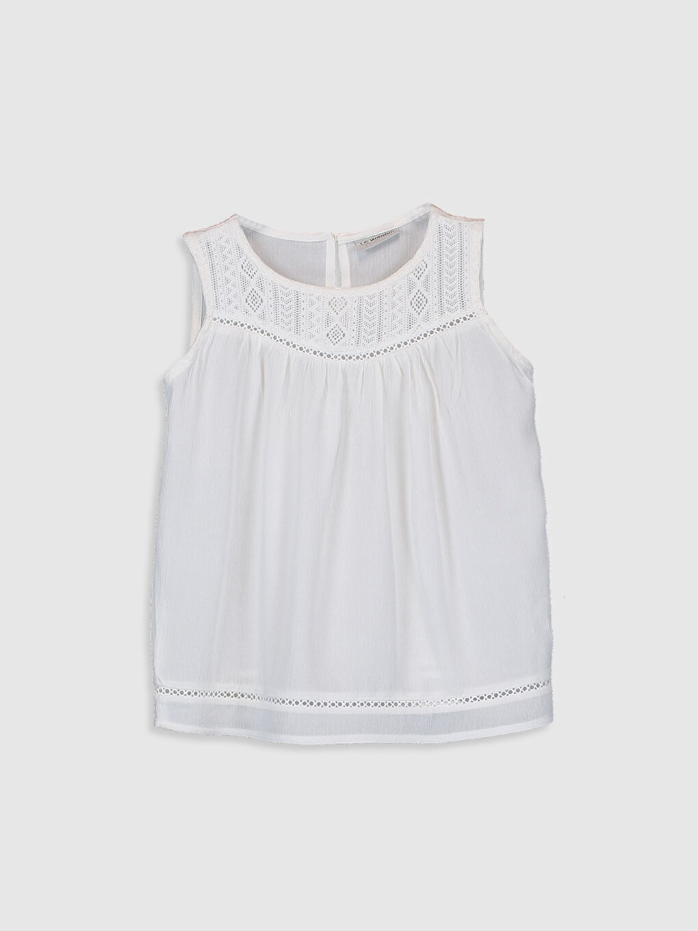 Блузка с круглым вырезом для девочек