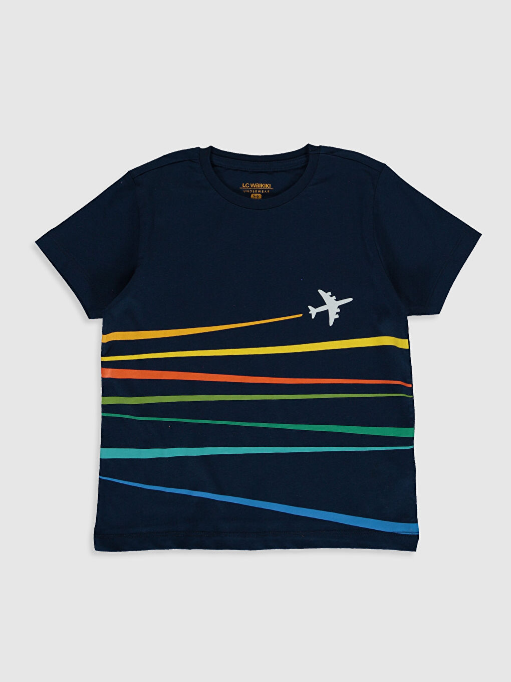 طقم بيجاما للأولاد برقبة دائرية وكم قصير-2