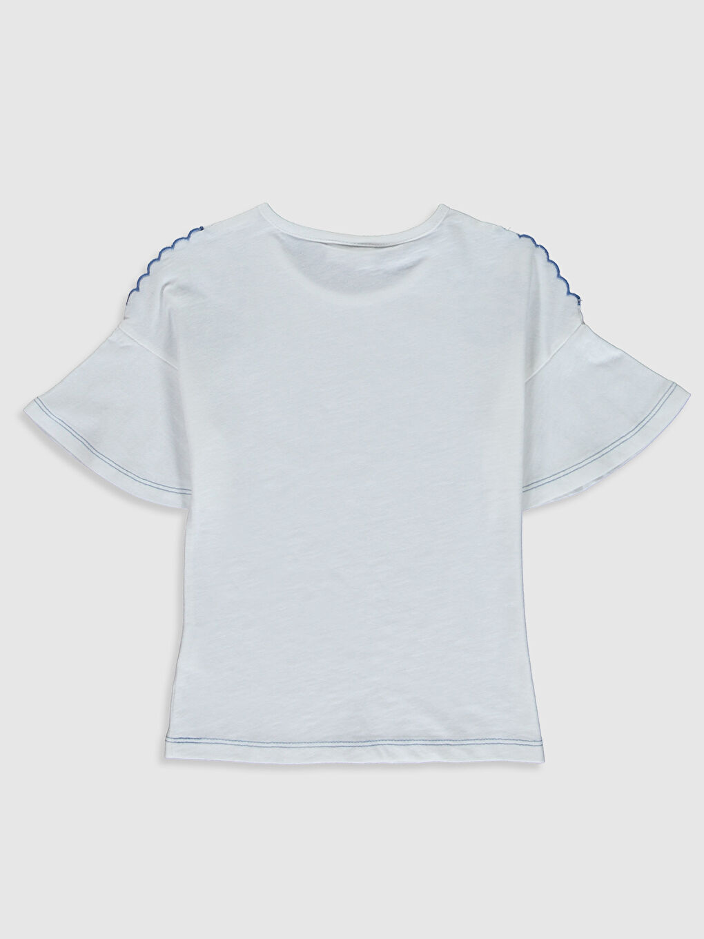 Crew Neck Short Sleeve Girls' T-Shirt-1