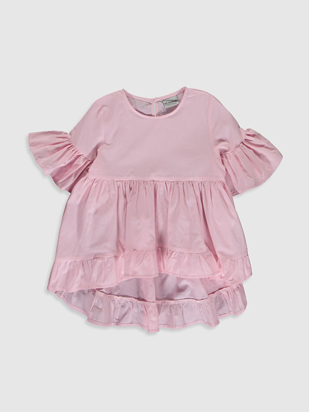 Crew Neck Short Sleeve Girls' Blouse