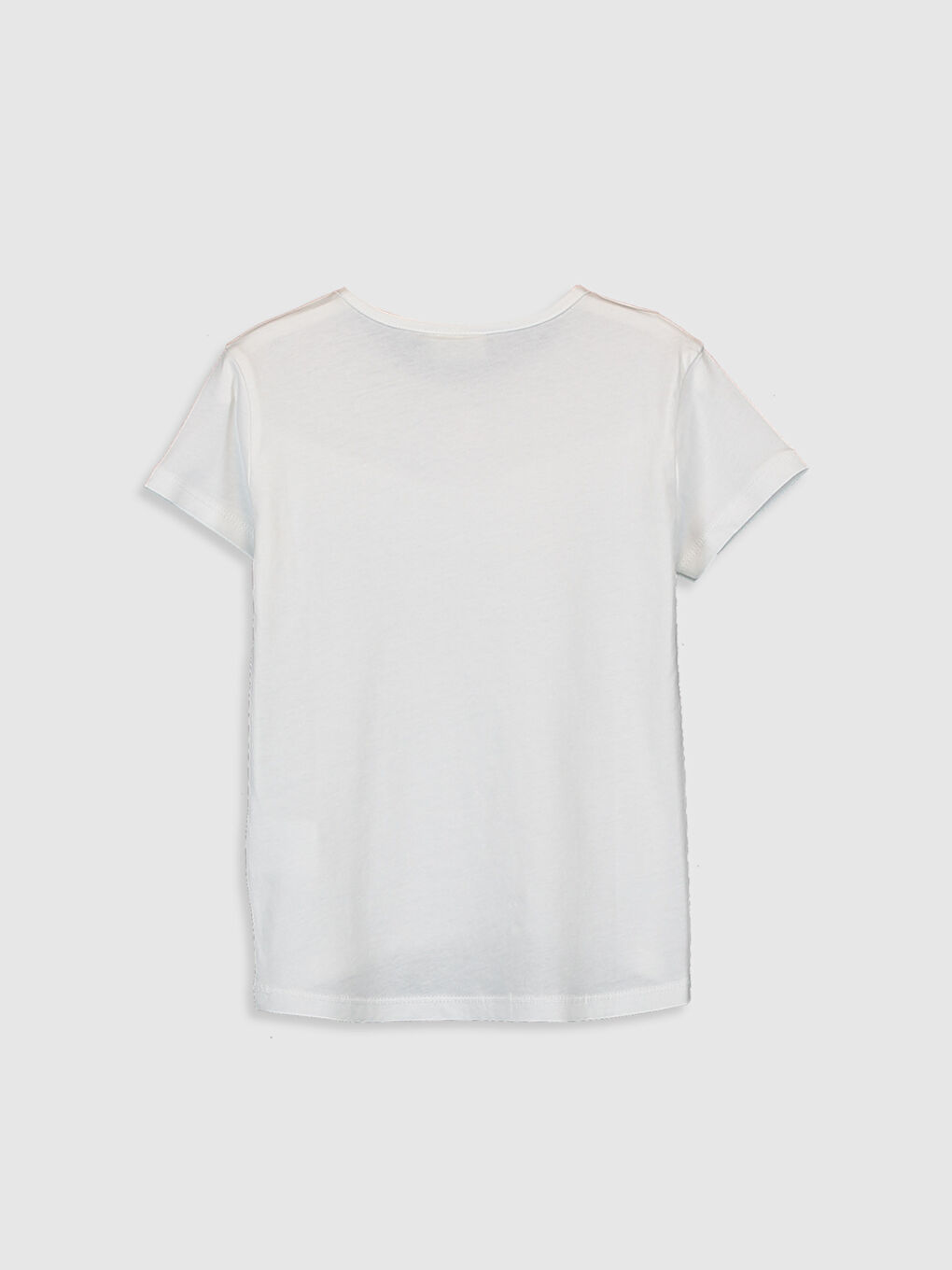 Футболка для дівчаток з круглим вирізом горловини та короткими рукавами-1