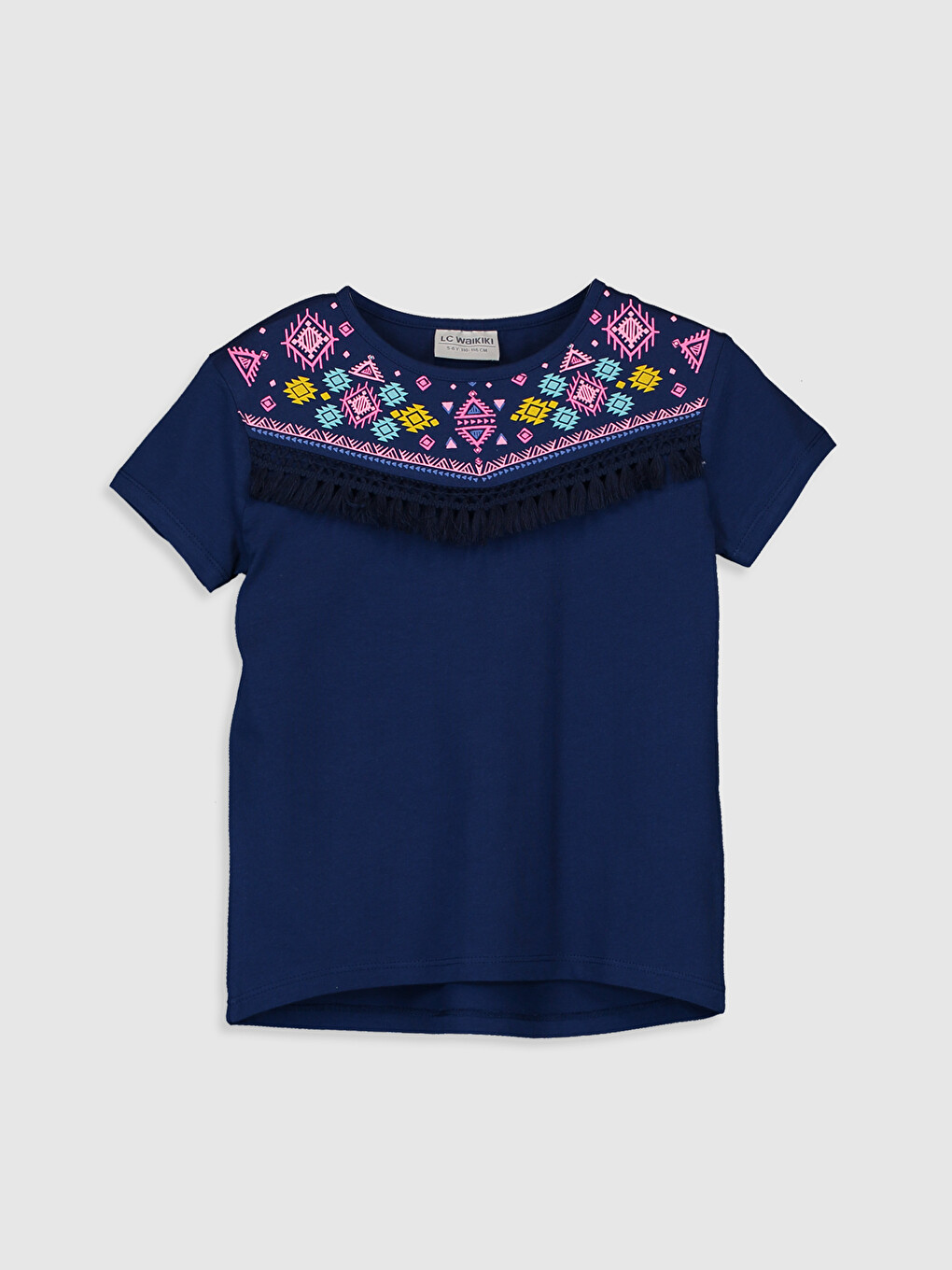 Crew Neck Short Sleeve Girls' T-shirt