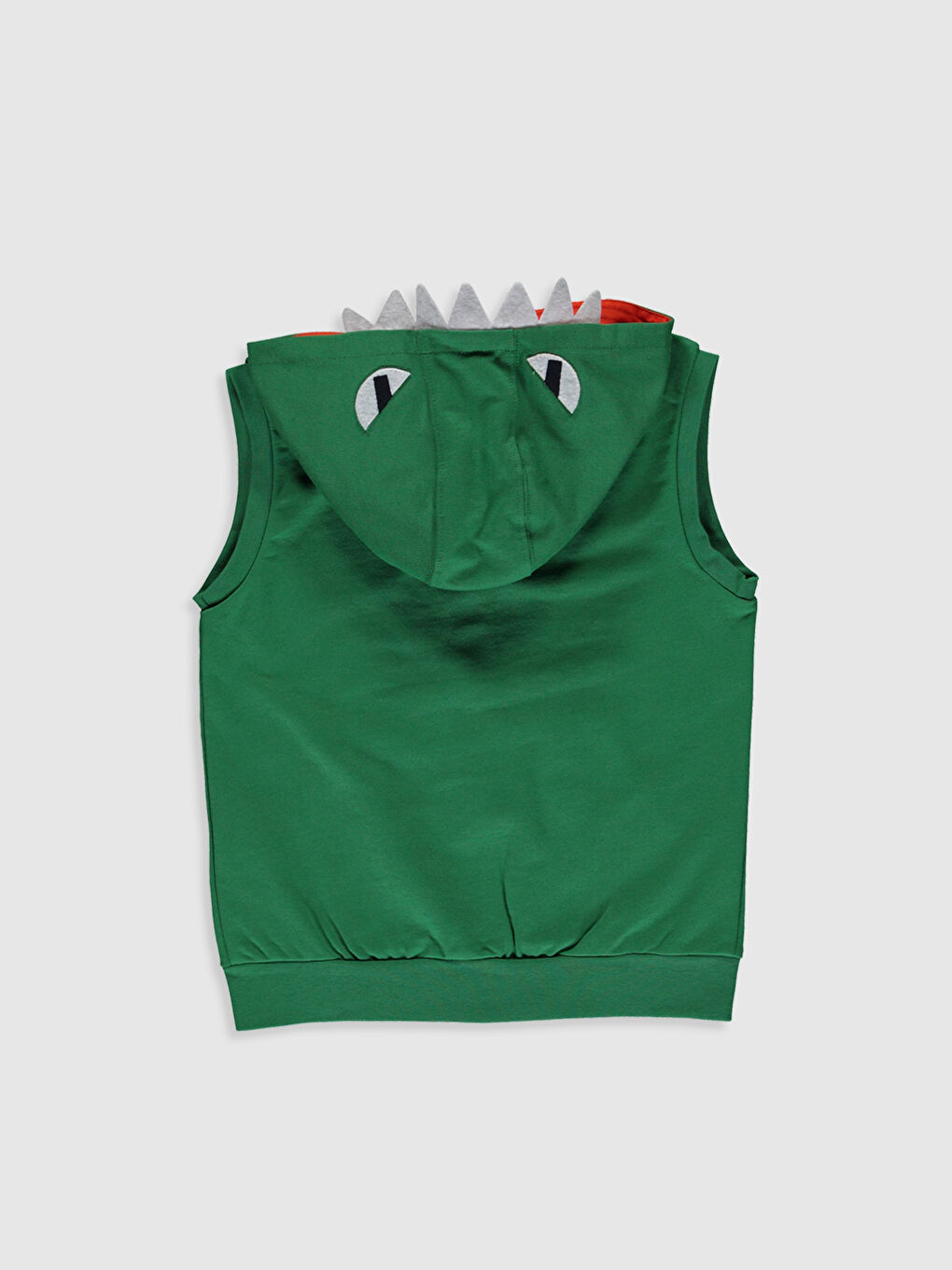 Yeşil Kapüşonlu Erkek Çocuk Yelek-1