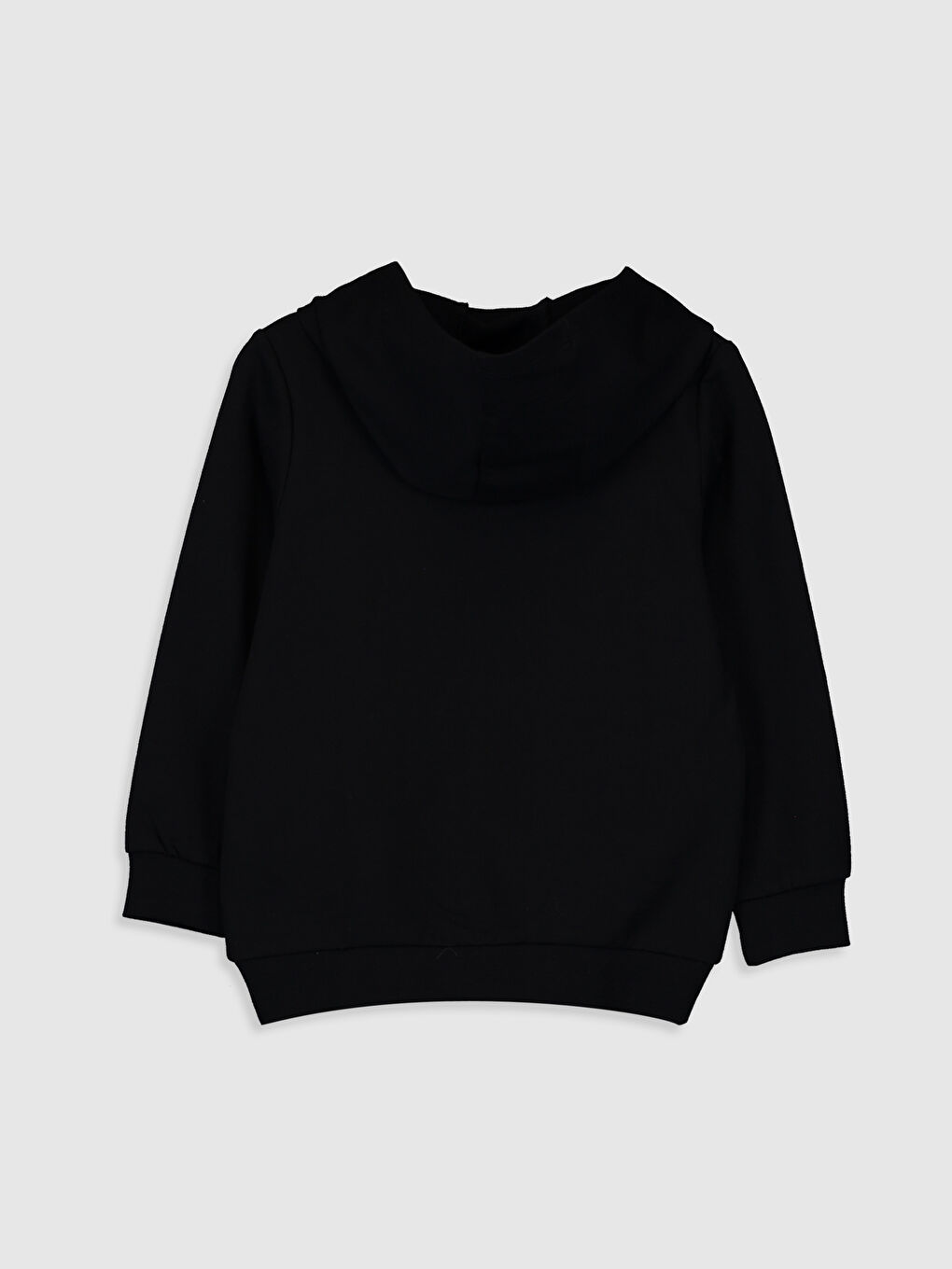 Siyah Kapüşonlu Uzun Kollu Erkek Çocuk Sweatshirt-1