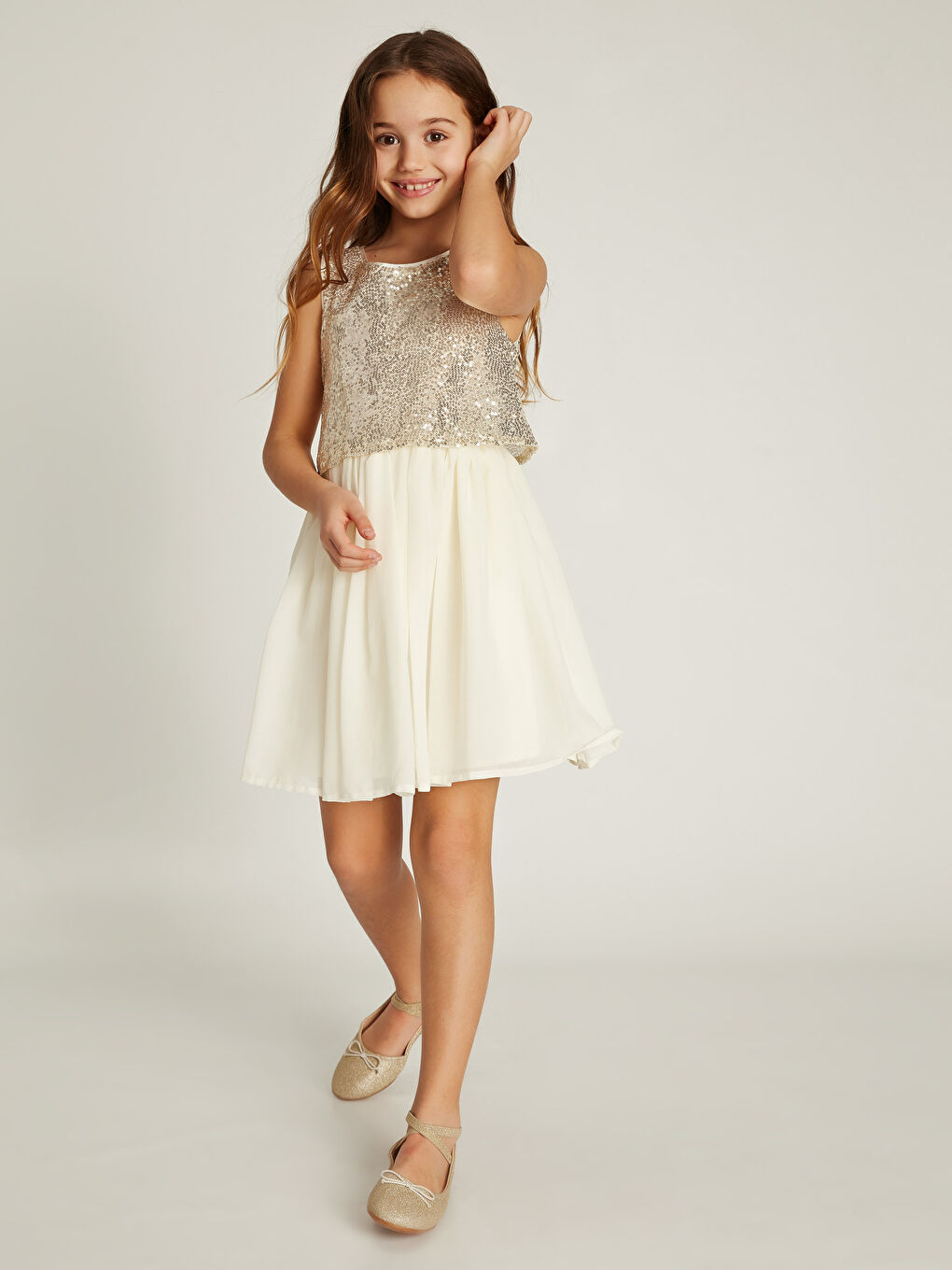 Robe Col Rond pour Filles