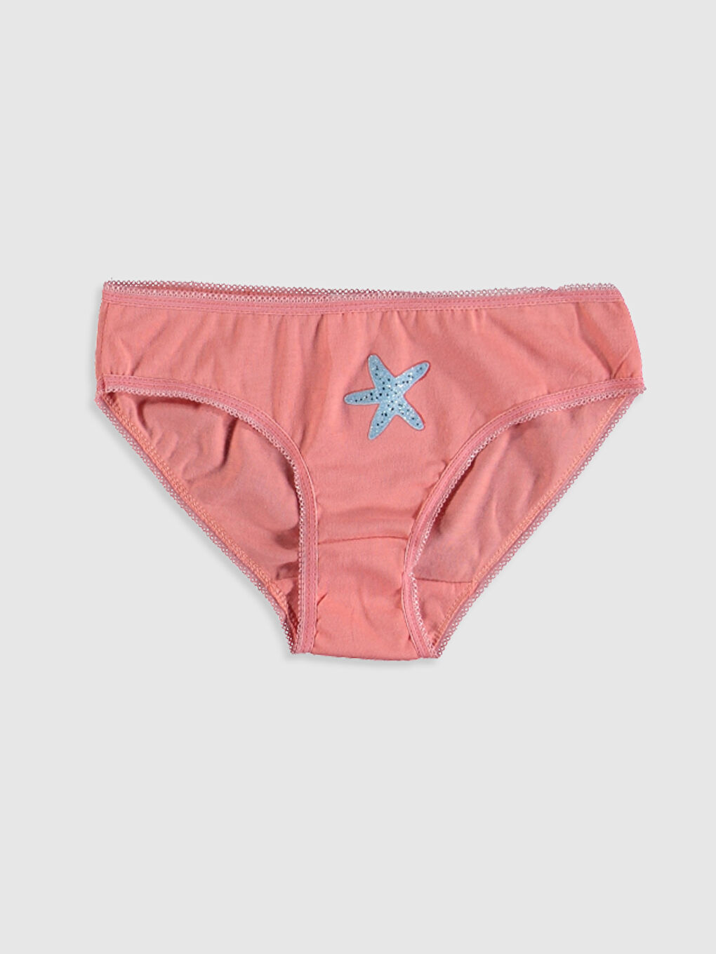 Mavi Baskılı Pamuklu Kız Çocuk Külot 4'lü-3