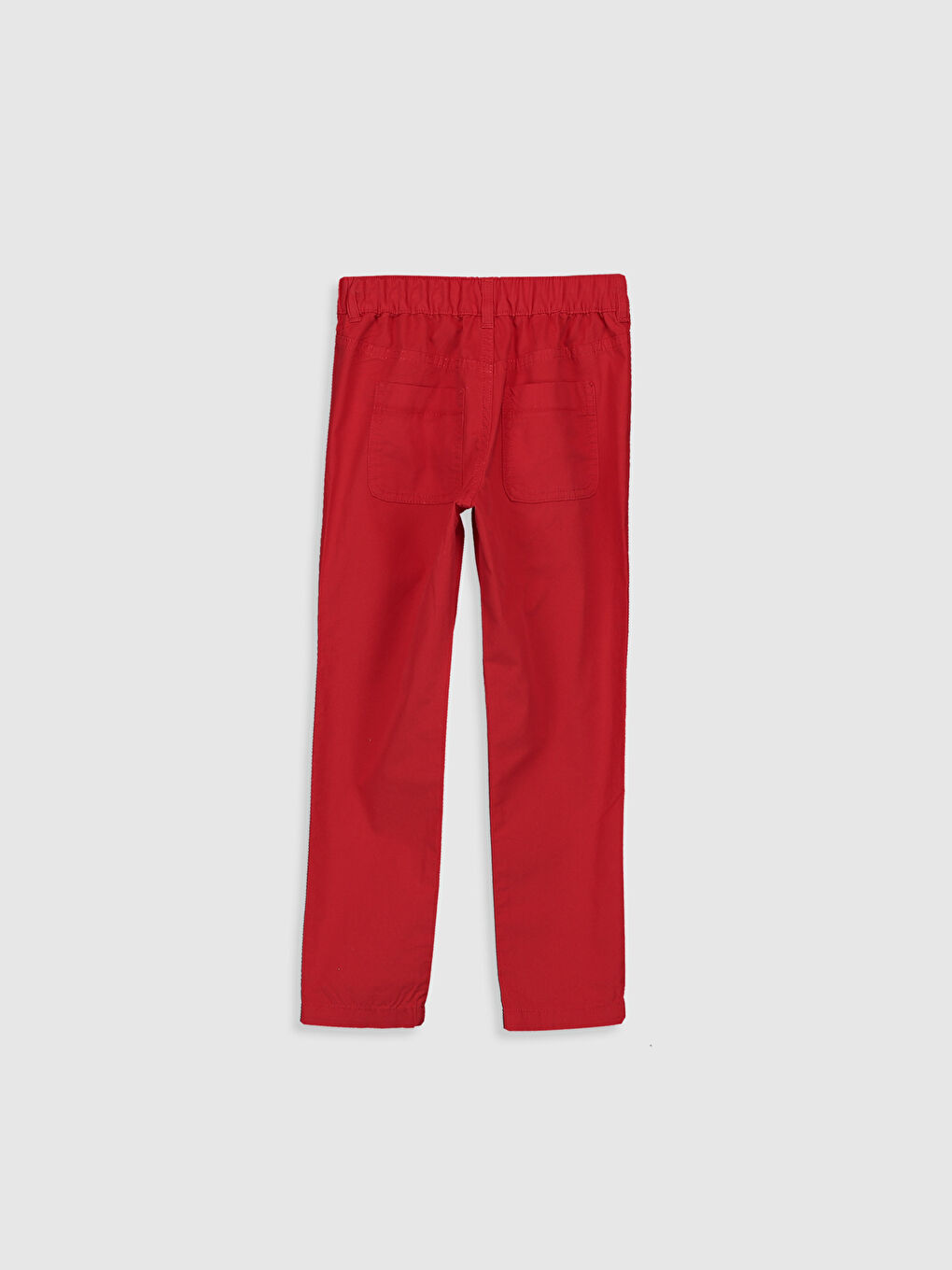Kırmızı Beli Lastikli Kız Çocuk Pantolon-1