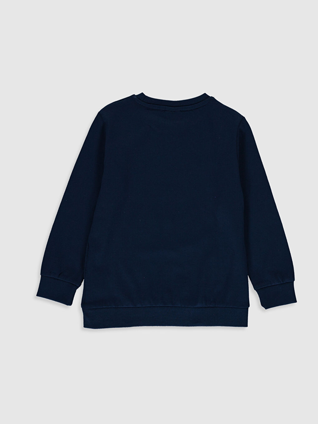 Lacivert Bisiklet Yaka Uzun Kollu Erkek Çocuk Tişört-1