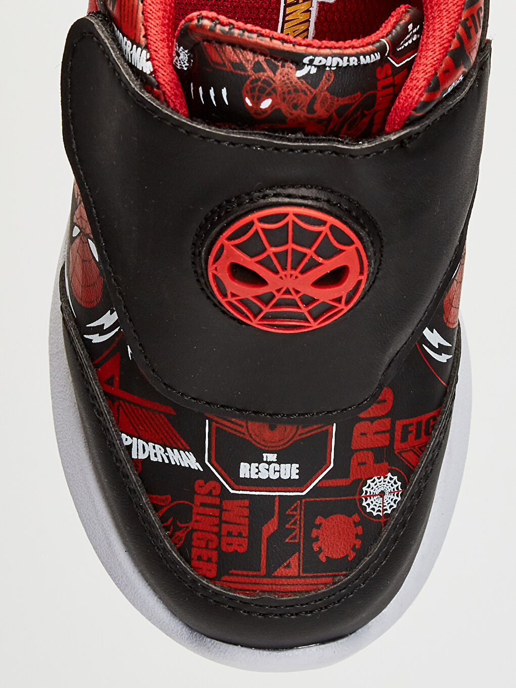 Siyah Erkek Çocuk Spider-Man Lisanslı Cırt Cırtlı Ayakkabı-4