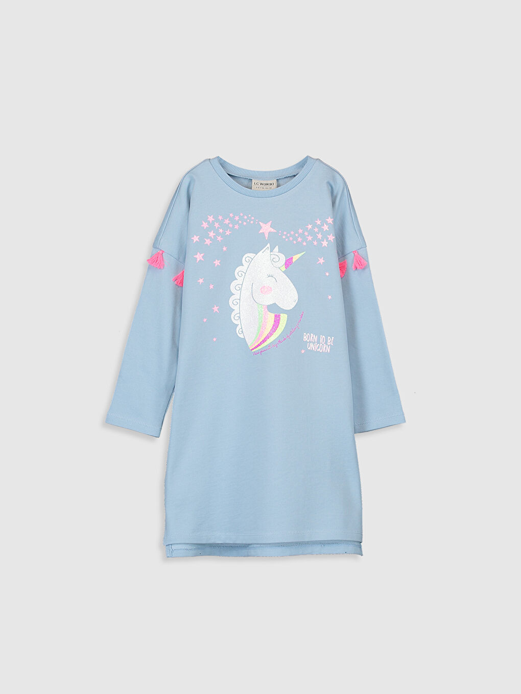 فستان بناتي مطبوع سويتشيرت