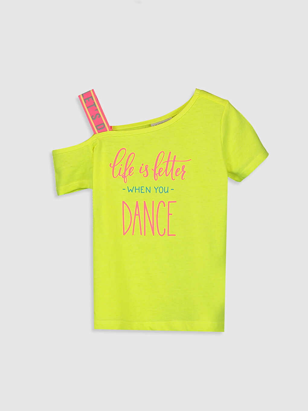 LCW Kids Boat Neck Short Sleeve Girls T-Shirt -0SI141Z4-CVQ