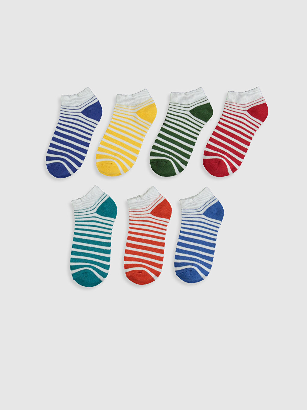 Karışık Renk İpliği Boyalı Patik Çorap-1