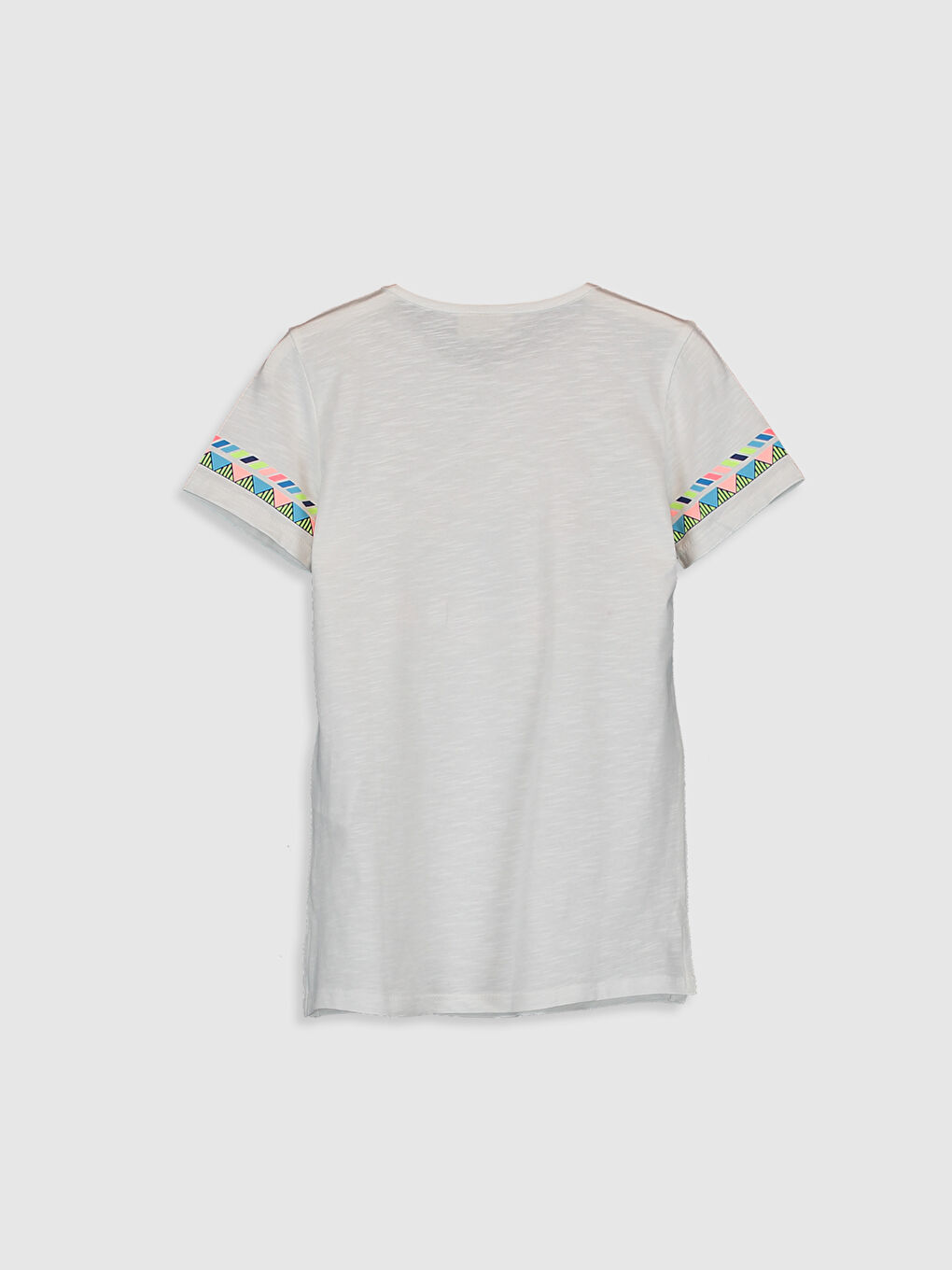 Футболка для дівчаток з круглим вирізом горловини та короткими рукавами-1