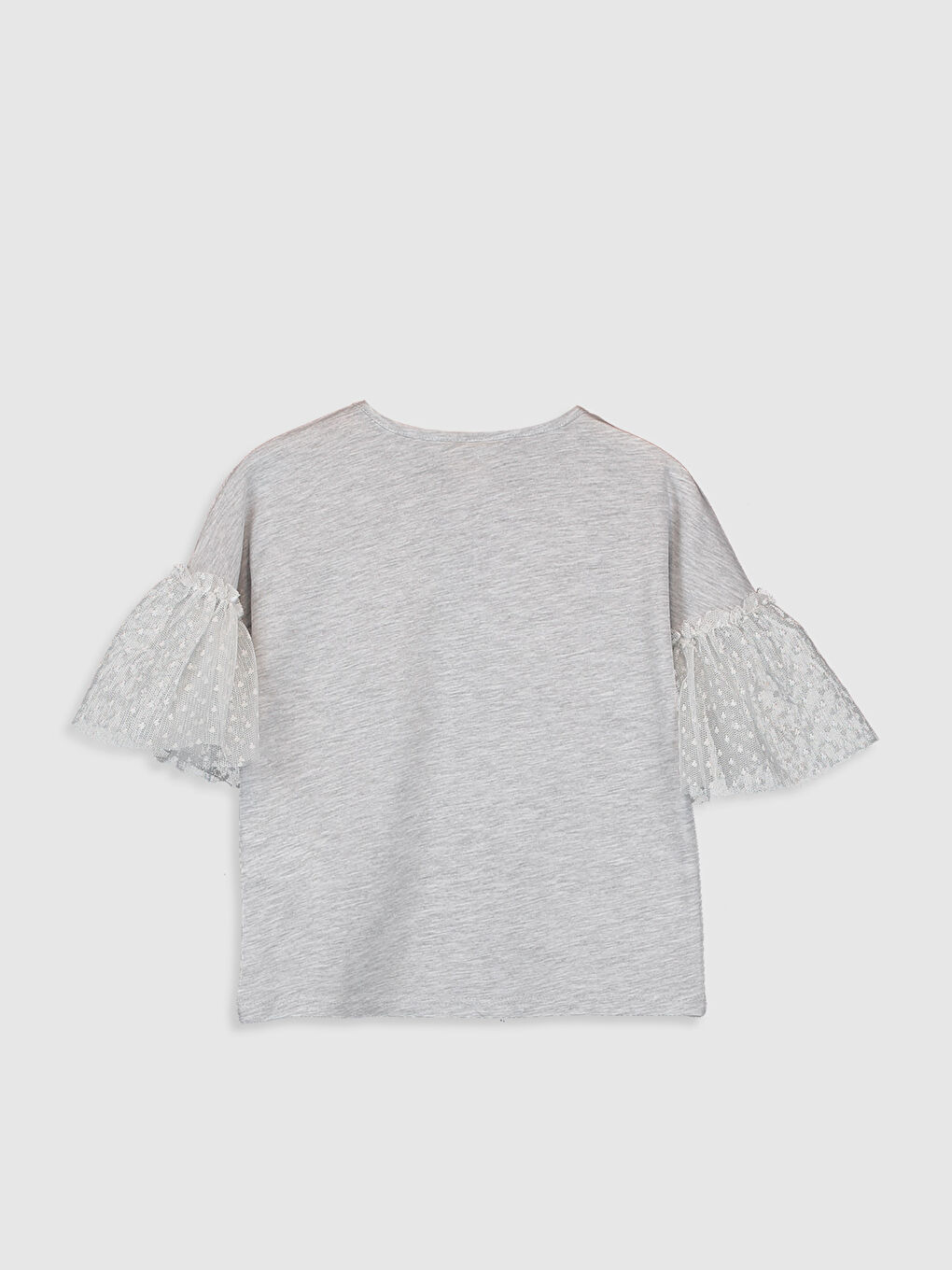 Футболка для дівчаток з круглим вирізом горловини та короткими рукавами-1