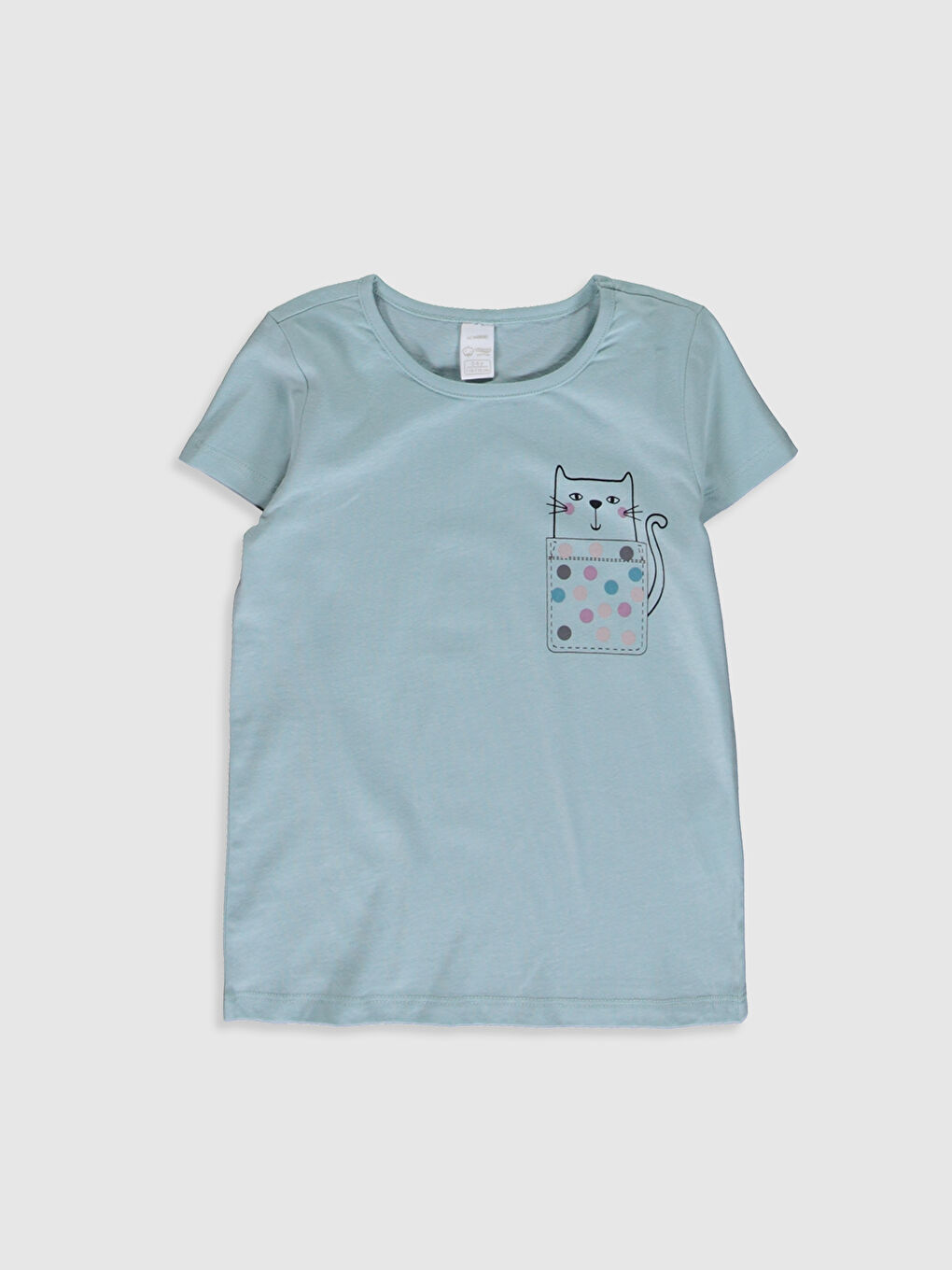 Yeşil Bisiklet Yaka Baskılı Kısa Kollu Kız Çocuk Pijama Takımı-2