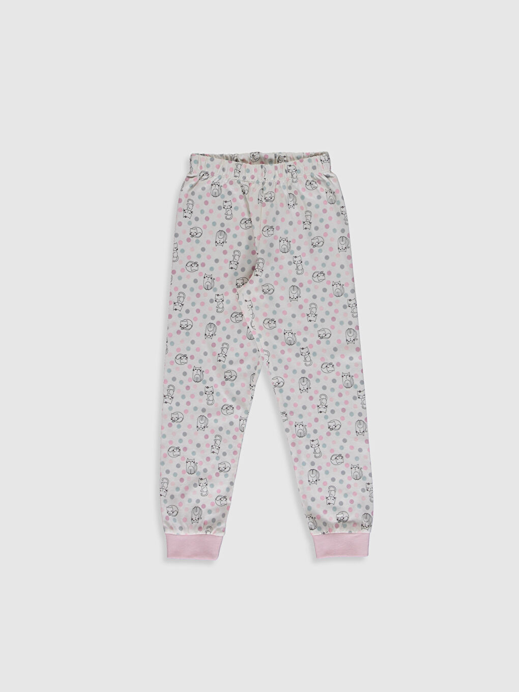 Yeşil Bisiklet Yaka Baskılı Kısa Kollu Kız Çocuk Pijama Takımı-3