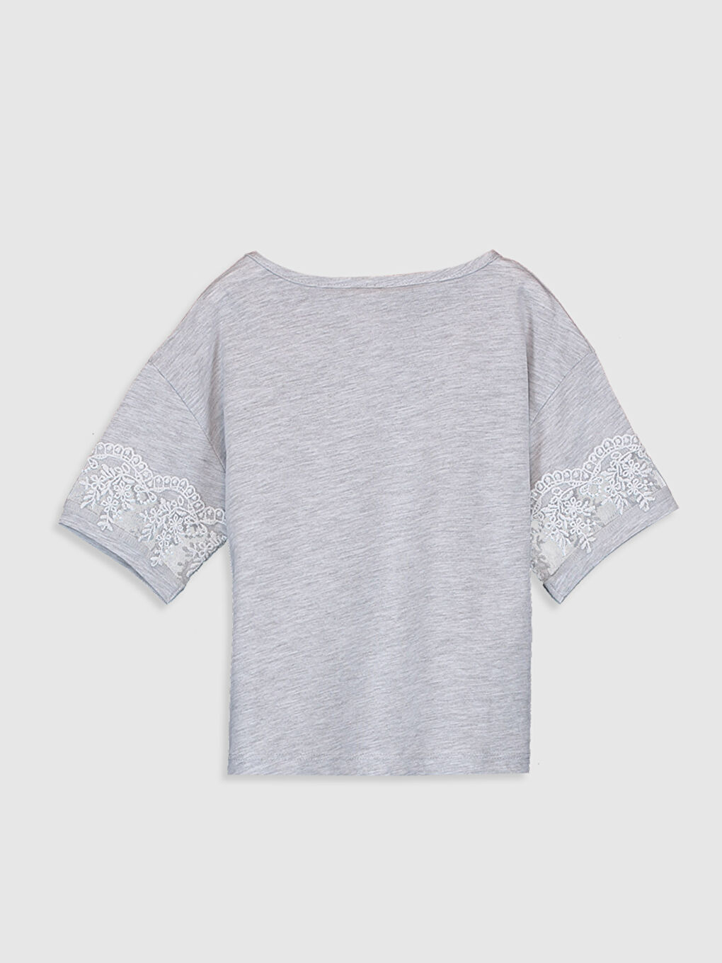 Crew Neck Short Sleeve Girls' T-Shirt-1