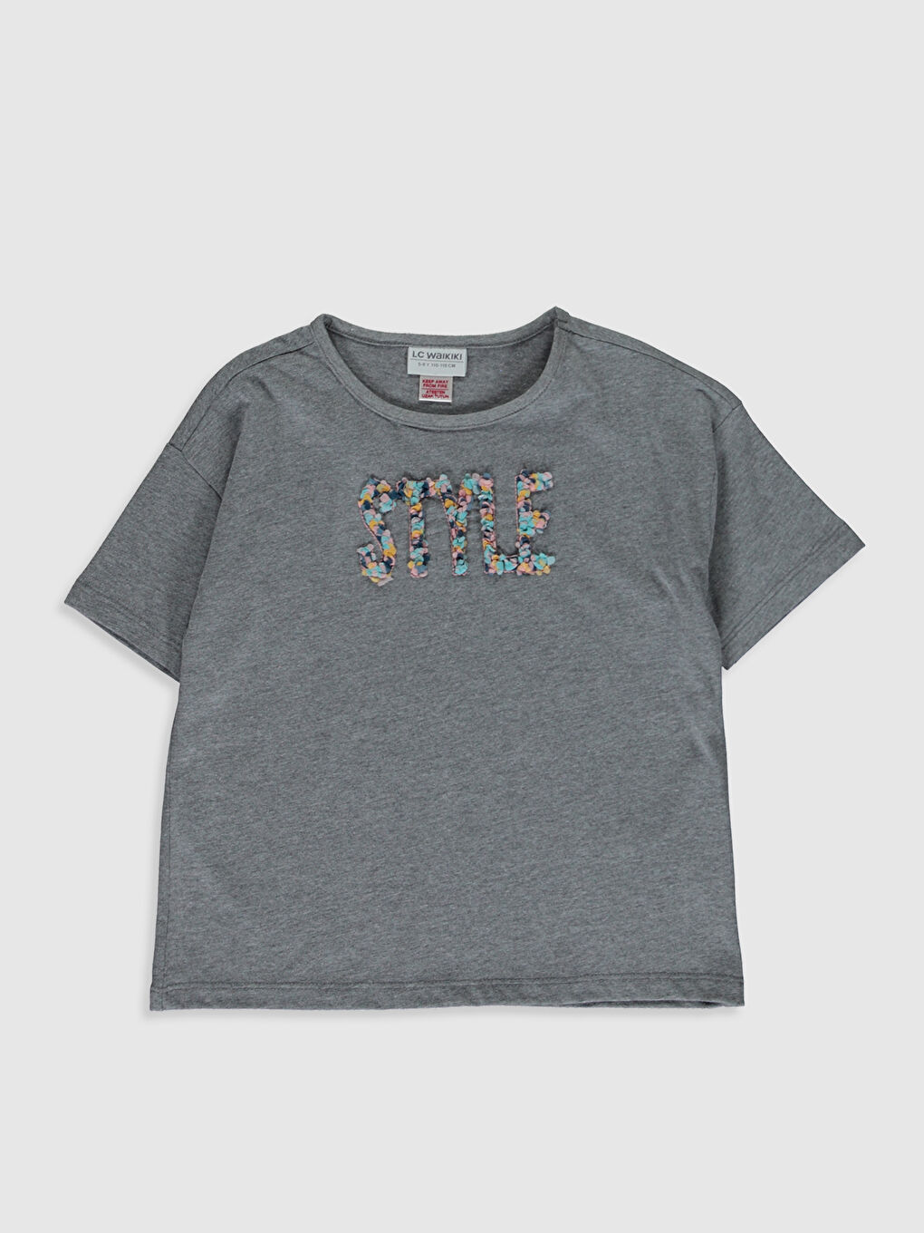 Crew Neck Short Sleeve Girls' T-Shirt