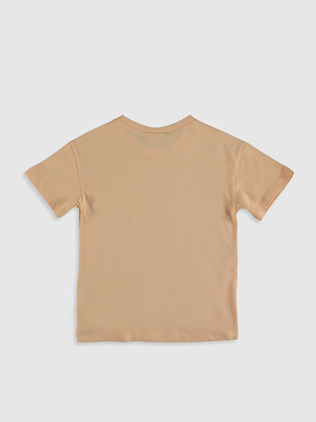 Turuncu Kız Çocuk Yazı Baskılı Pamuklu Tişört Anne Kız Kombini-1