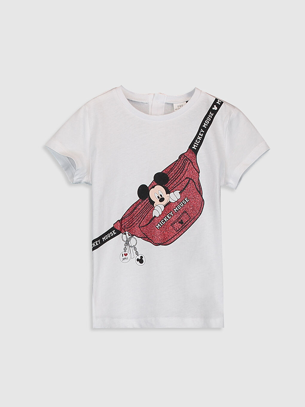 تيشيرت قطن مطبوع ميكي ماوس للبنات الصغيرات طقم متطابق للأم والبنت