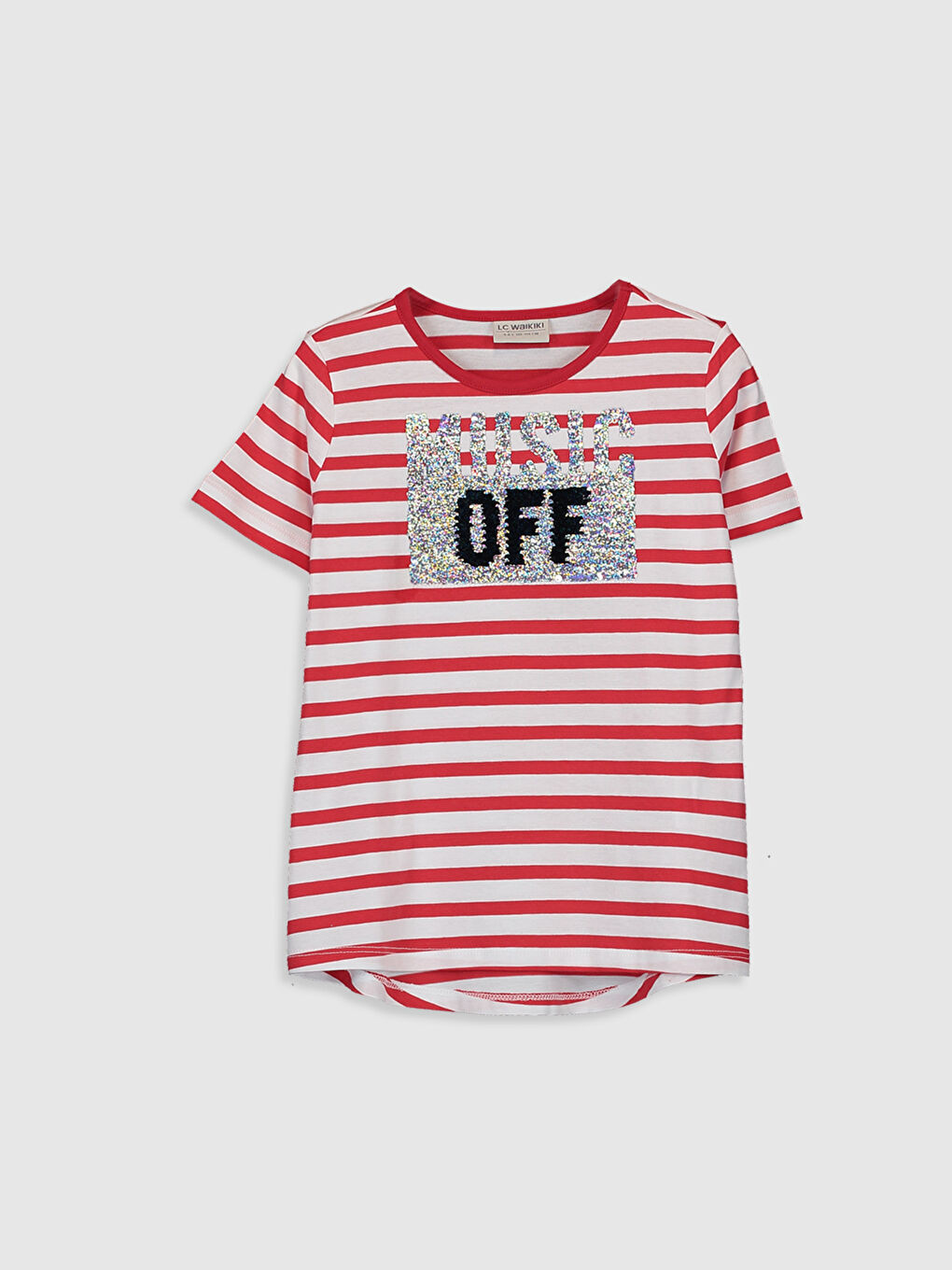 Футболка для дівчаток з круглим вирізом горловини та короткими рукавами-1