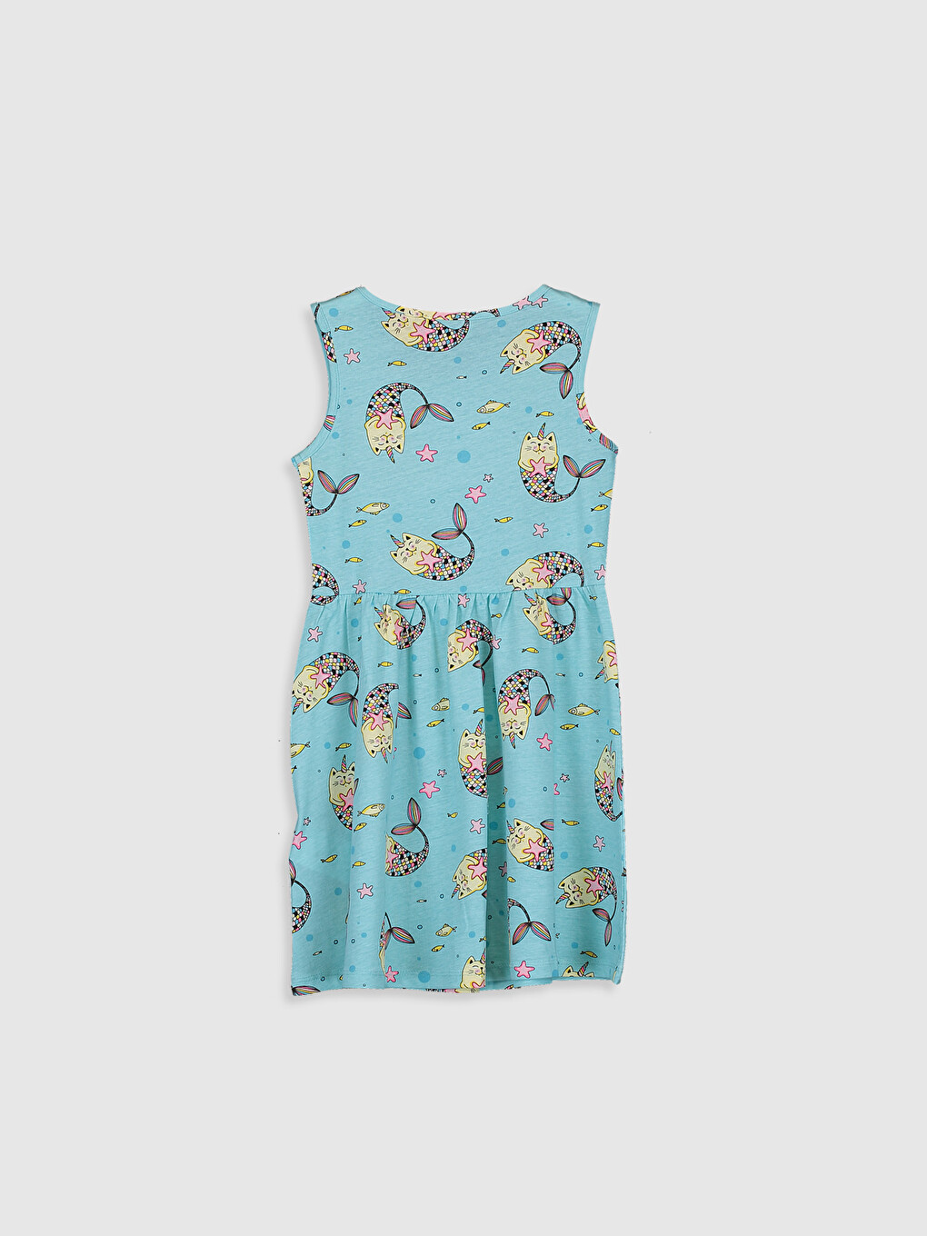 Girl's Figured Cotton Dress-1