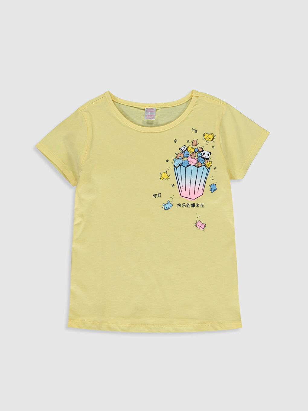 Піжамний комплект для дівчаток з круглим вирізом горловини та коротким рукавом-2