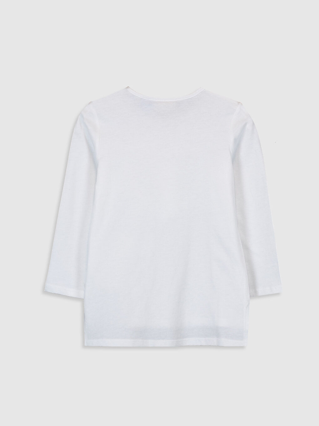 Crew Neck Long Sleeve Girls' T-Shirt-1