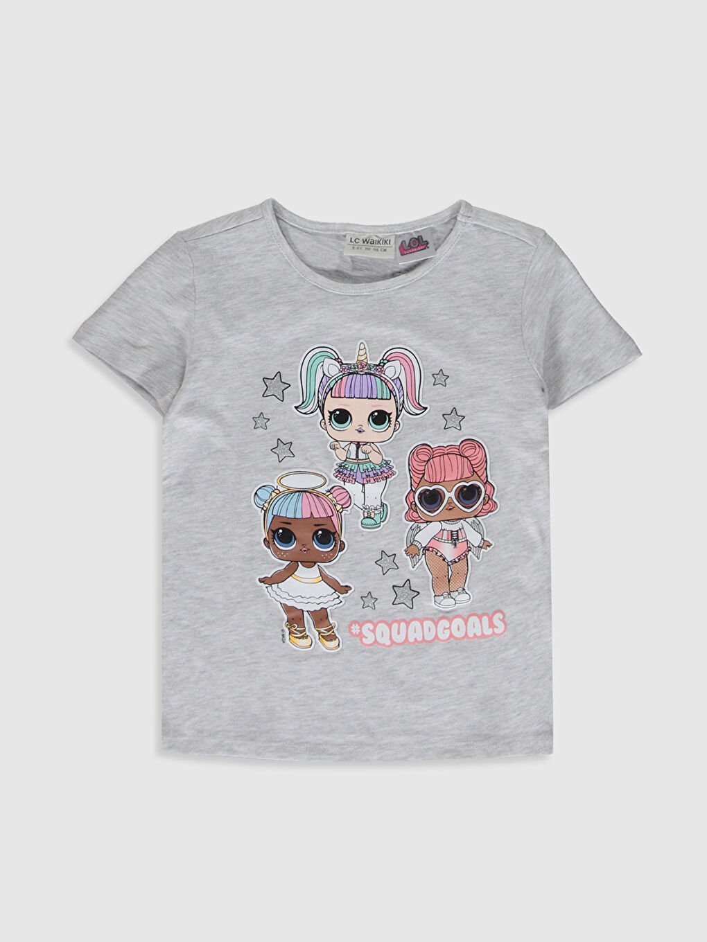 Crew Neck LOL Surprise OMG Licensed Short Sleeve Girls T-Shirt