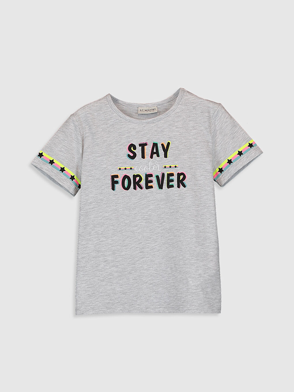 Футболка для дівчаток з круглим вирізом горловини та короткими рукавами