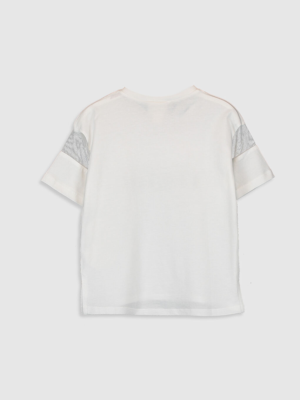 Crew Neck Short Sleeve Girls' T-Shirt-2