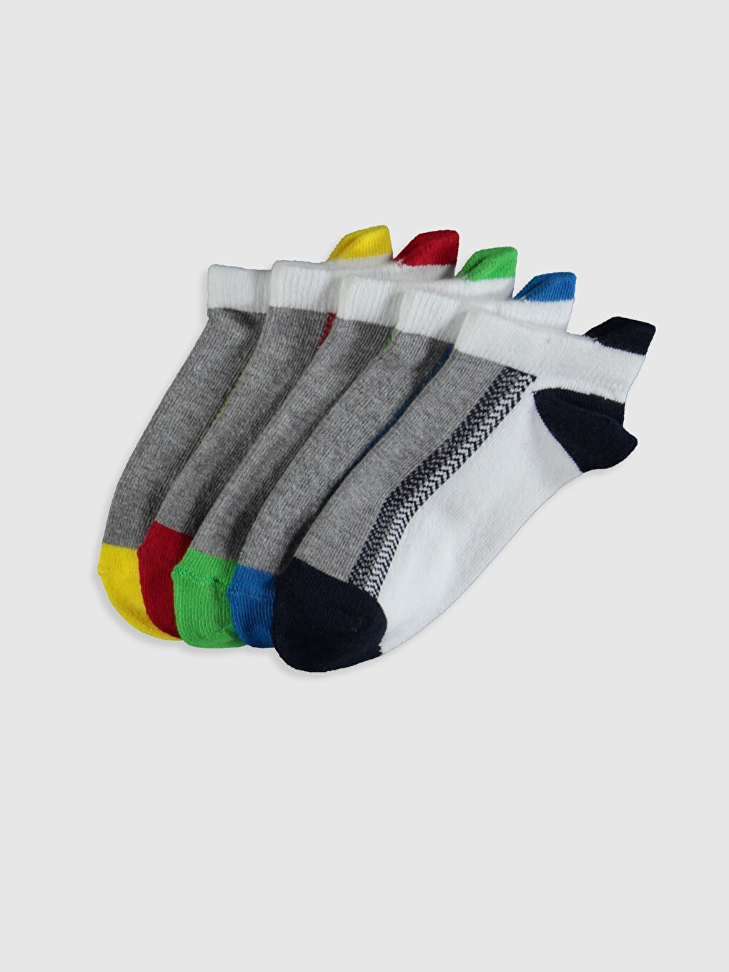 Karışık Renk İpliği Boyalı Patik Çorap