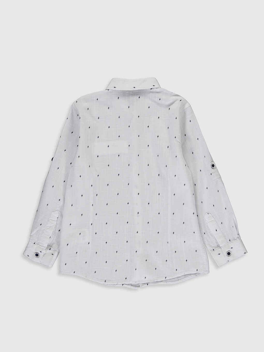 Chemise Garçon en Popeline à Manches Longues-1